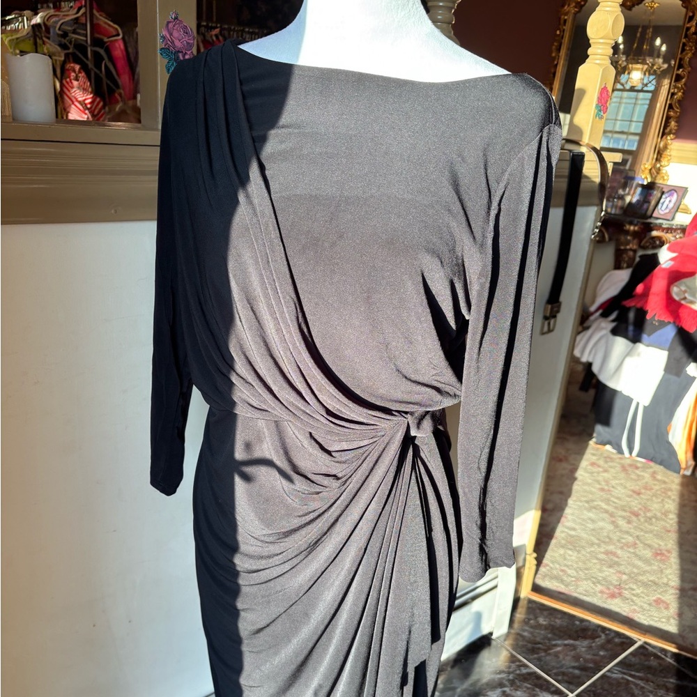 Elegant Soft & Sexy Black Draped Dress